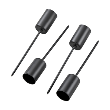 Stagelysholdere metal sort 11 cm 4 stk